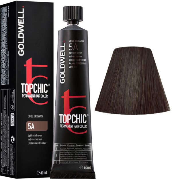 GOLDWELL TOPCHIC permanent hair color #5A 60 ml - NVA9000761