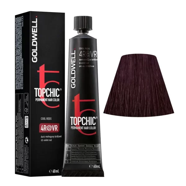 GOLDWELL TOPCHIC permanent hair color #4R@VR 60 ml - NVA9019251