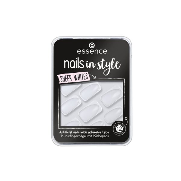 ESSENCE NAILS IN STYLE uñas artificiales #11-sheer whites 12 u - NVA9348456