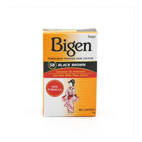 Μόνιμη Βαφή Bigen Nº58 Black Brown (6 gr) - S4245204