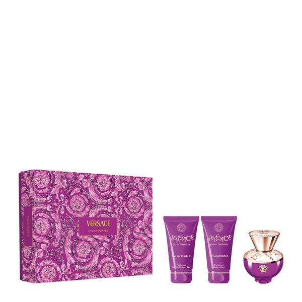 Versace Dylan Purple Pour Femme Giftset Edp Spray 50ml/Shower Gel 50ml/Body Lotion 50ml set x 150 ml - PARK-ZW-040-09