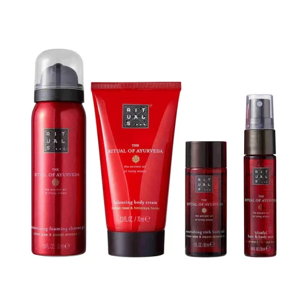 Rituals Ayurveda SetShampoo 70ml/Conditioner 70ml/Foaming Shower Gel 50ml/Dry Oil 30ml/Pouch - 1 set x 220 ml - PARC-RI-311-05