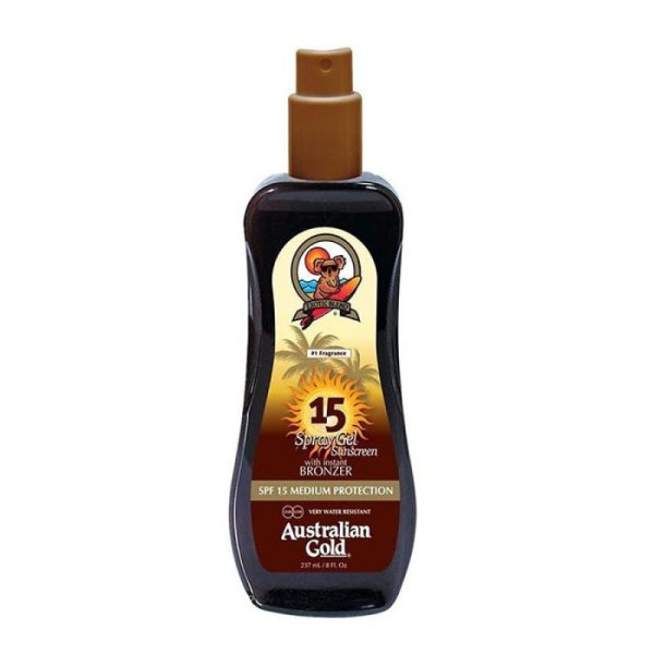 AUSTRALIAN GOLD SUNSCREEN SPF15 spray gel with instant bronzer 237 ml - PARC-AH-007-02