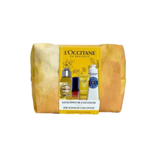 L'Occitane Iconics L'Occitane Set Immortelle Nuit Huile-en-Serum 5ml/Immortelle Divine Cream 4ml/Almond Shower Oil 75ml/Shea Butter Dry Skin Hand Cream 30ml set x 114 ml - PARB-10-741-00