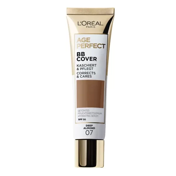 L'ORÉAL PARIS AGE PERFECT BB COVER liquid makeup SPF50 #07-deep almond 30 ml - NVA3903436