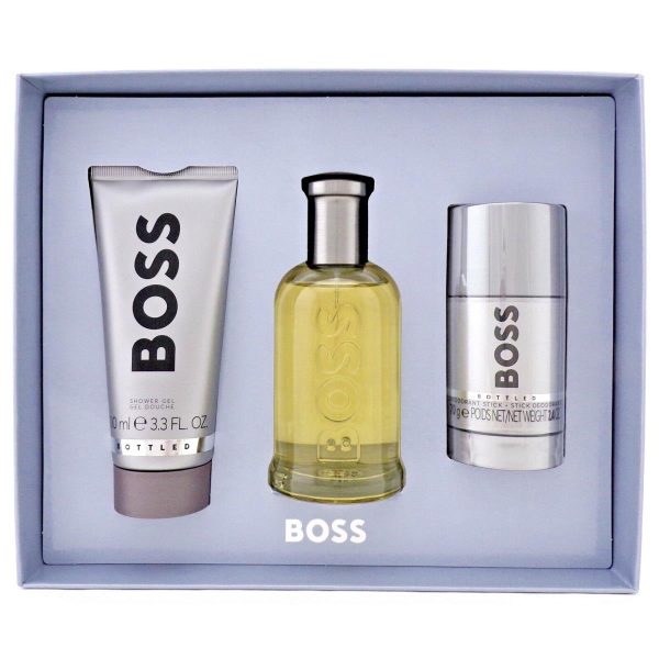 Hugo Boss Bottled Giftset Edt Spray 100ml/Shower Gel 100ml/Deodorant Stick 75ml set x 275 ml - PARP-H3-040-74