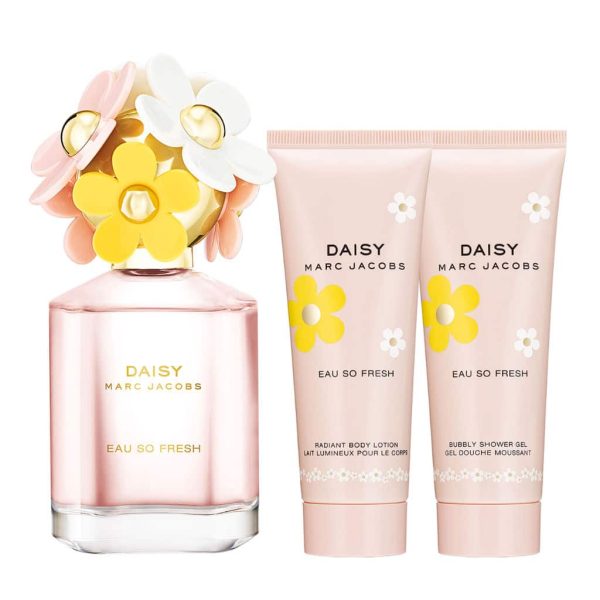 Marc Jacobs Daisy Eau So Fresh Giftset Edt Spray 75ml/Body Lotion 75ml/Shower Gel 75ml set x 225 ml - PARB-12-129-00