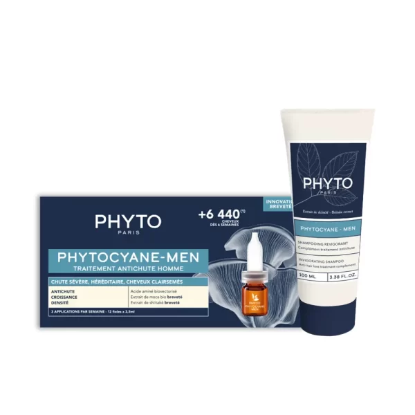 PHYTO PHYTOCYANE ANTI-FALLING TREATMENT FOR MEN LOT 2 pcs - NVA6918248