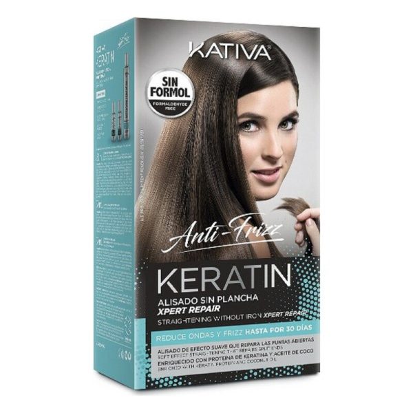 KATIVA KERATIN ANTI-FRIZZ straightening without iron repairs ends 30 days - S0571564