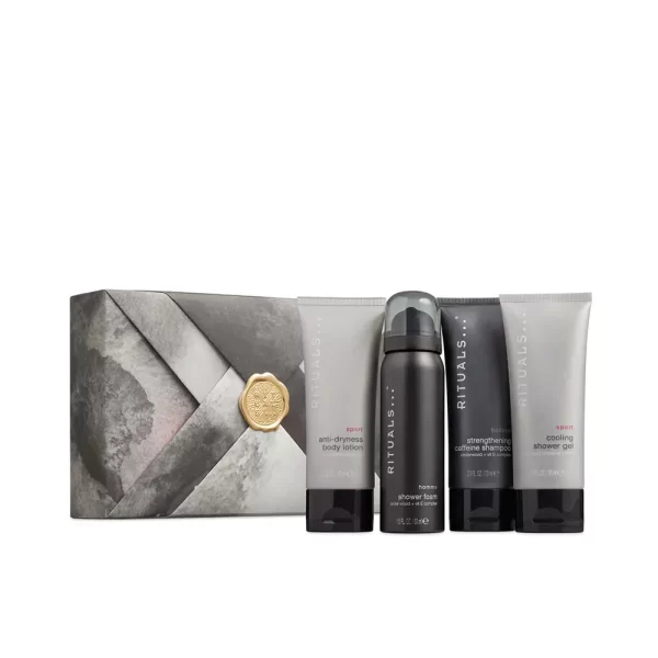 Rituals Homme Set Shower Foam 50ml/Strenghtening Caffeine Shampoo 70ml/Anti Dry Body Lotion 70ml/Cooling Shower Gel 70ml set x 260 ml - PARC-RI-704-08