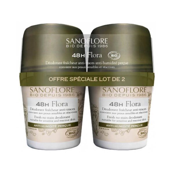 Sanoflore 48H Flora Deodorant Duoset 2x50ml set x 100 ml - PARC-SF-051-01