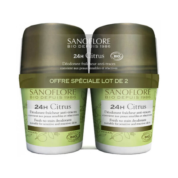 Sanoflore 24H Citrus Deodorant Duo set 2x50ml set x 100 ml - PARC-SF-055-01