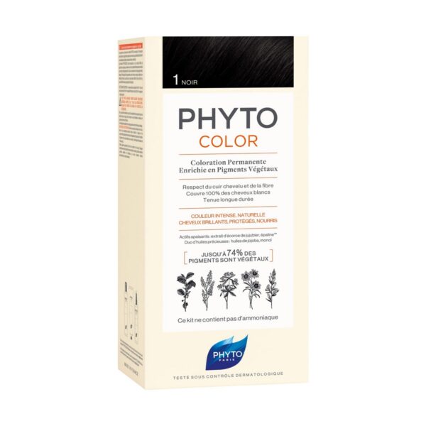 PHYTO COLOR coloration permanent #1-noir 3 u - PARS-P3-079-01