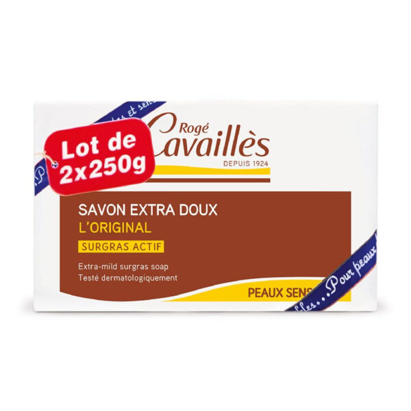 Roge Cavailles L'Original Extra Mild Surgras Soap Bar Duo 2x250gr set x 500 g - PARC-R6-046-01