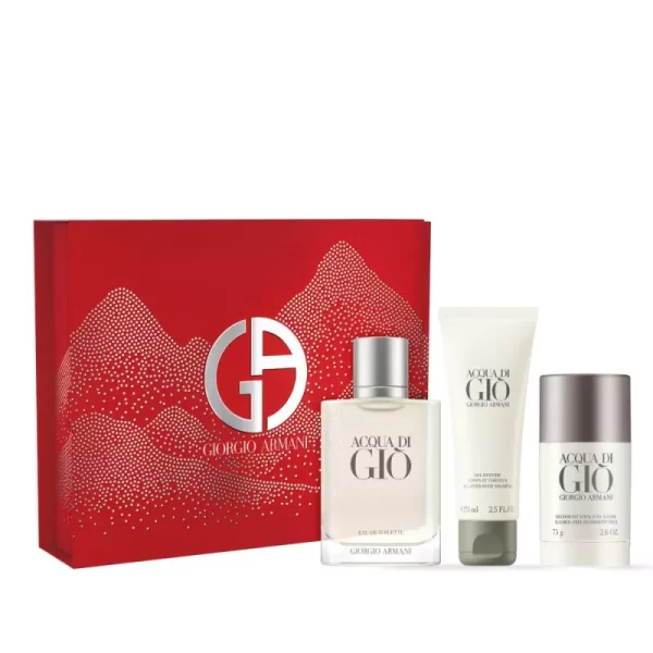 Armani Acqua Di Gio Pour Homme Giftset Edt Spray 100ml/Shower Gel 75ml/Deo Stick 75gr set x 250 ml - PARP-AU-040-57