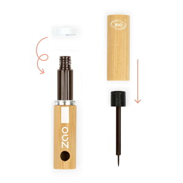 Zao Eyeliner Brush - Refill #071 Dark Brown 4.5 ml - PARC-ZA-107-03