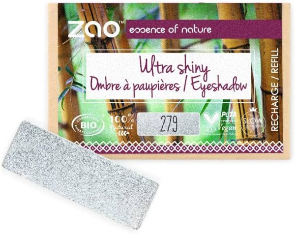 Zao Rectangle Shiny Eyeshadow - Refill #279 Diamant Gris 1.3 g - PARC-ZA-070-08