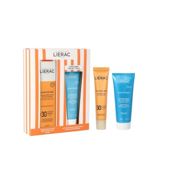 Lierac Sunissime Protective SPF30+ Age Set Face Fluid 40ml/After Sun Milk 75ml set x 115 ml - PARC-LI-117-N9