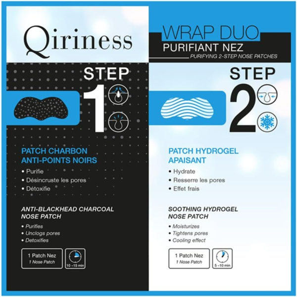 Qiriness Wrap Duo Purifying 2-Step Nose Patches 30 g - PARC-QI-053-30