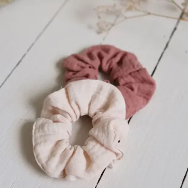 Bachca Paris Stretchy Cotton Scrunchie Set 2 Pieces Nude & Terracotta - PARS-BC-014-01