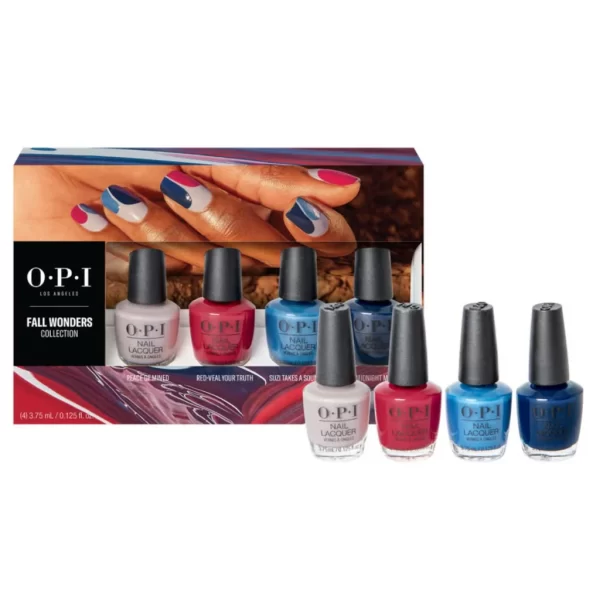 OPI Fall Wonders Collection Mini Nail Lacquer Set 4x3,75ml - Peace Of Mind/Red-Veal Your Truth/Suzi Takes A Sound Bath/Midnight Mantra set x 15 ml - PARC-OP-049-01