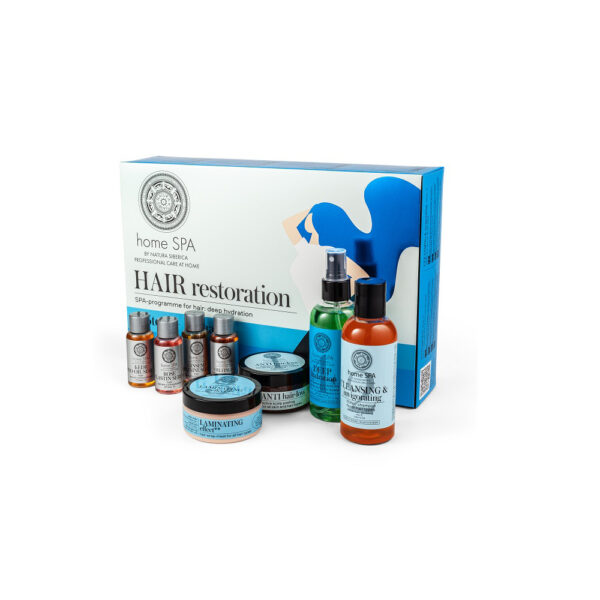 Natura Siberica Natural Home Spa Hair Treatment Set Hair Loss 100ml/Shampoo 170ml/Hair Mask 100ml/Spray Toner 170ml/Serum Complex 30ml/Serum Biotin 30ml/Oil Hair Concentrate 30ml/Elastin Hair Concentrate 30ml set x 660 ml - PARC-NG-059-01