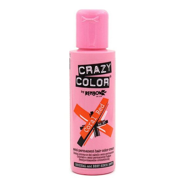 Μόνιμη Βαφή Coral Red Crazy Color Nº 57 (100 ml) - S4245753