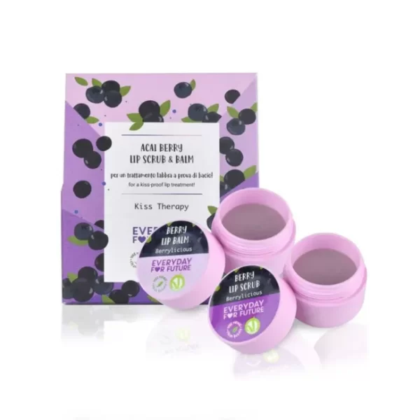 Everyday For Future Kiss Therapy Duo Set Lip Balm 9,5gr/Lip Scrub 9,5gr - Blueberry set x 19 ml - PARC-EU-016-02