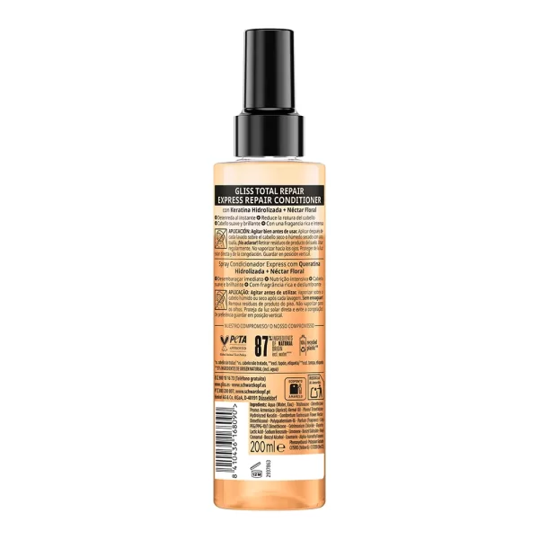 SCHWARZKOPF MASS MARKET GLISS TOTAL REPAIR conditioner spray 200 ml - NVA6168090