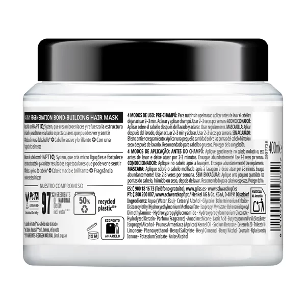 SCHWARZKOPF MASS MARKET GLISS TOTAL REPAIR mask 400 ml - NVA6457750