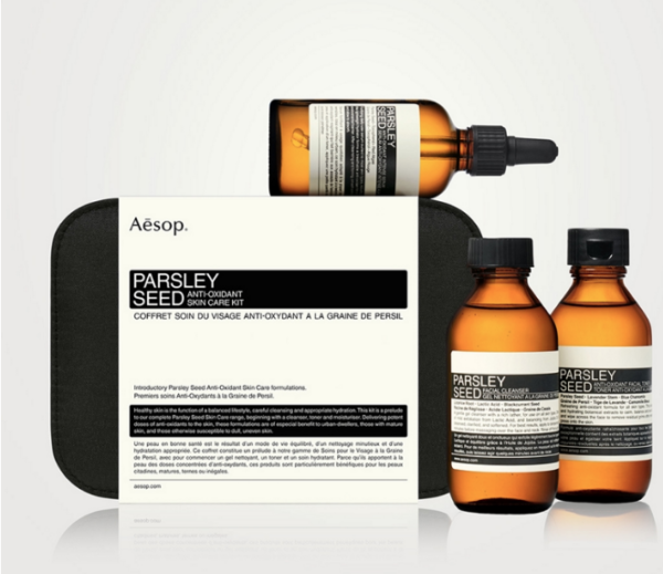 Aesop Parsley Seed Anti-Oxidant Skin Care Kit Facial Cleanser 100ml/Toner 100ml/ Intense Serum 100ml set x 300 ml - PARB-13-666-00