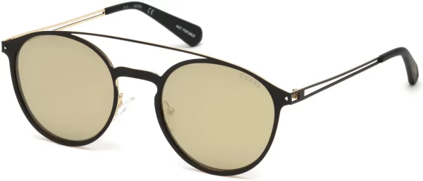 Guess GU6921 02G Black and Gold Metal Aviator Sunglasses Frame 53-20-145 GU6921 - GETS0359763-1