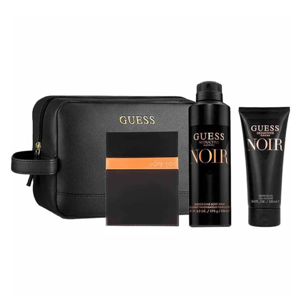 Guess Seductive Homme Noir For Men Set Edt 100ml + Sg 100ml + Body Spray 170g + Pouch - GETGUESSMAN-1