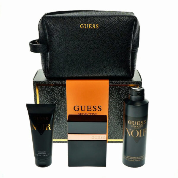 Guess Seductive Homme Noir For Men Set Edt 100ml + Sg 100ml + Body Spray 170g + Pouch - GETGUESSMAN-1