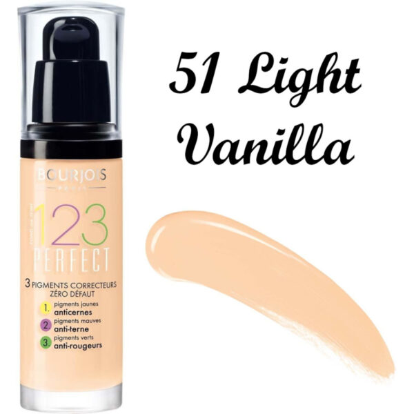 Bourjois 123 Perfect Flawless Complexion 16Hrs #51 Light Vanilla 30 ml - PARC-BJ-016-51