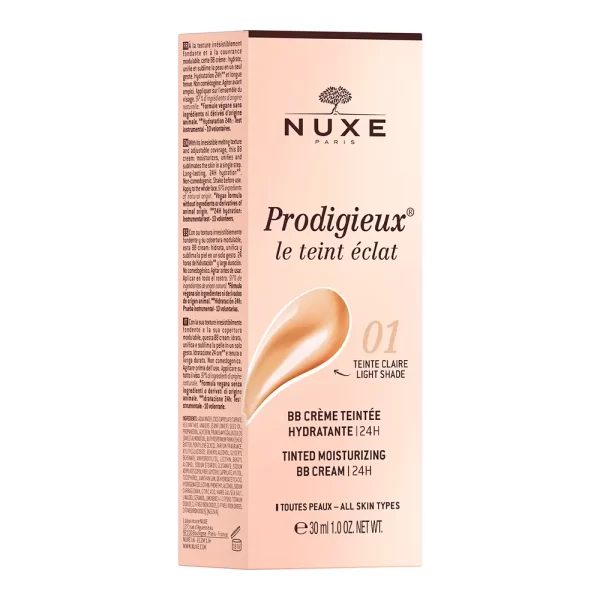 NUXE PRODIGIEUX BB CREAM moisturizing with #Light color 30 ml - PARB-10-340-00