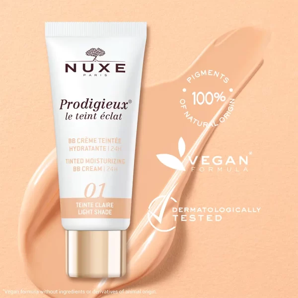 NUXE PRODIGIEUX BB CREAM moisturizing with #Light color 30 ml - PARB-10-340-00