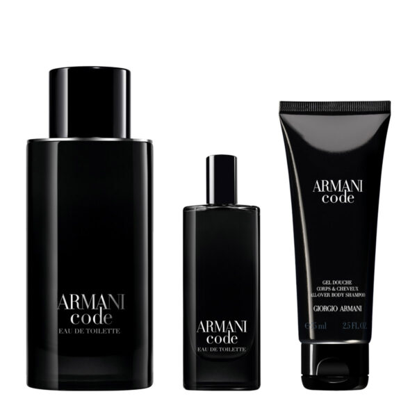 Armani Code Pour Homme Giftset Edt Spray 125ml/Shower Gel 75ml/Edt Spray 15ml set x 215 ml - PARP-AJ-040-53