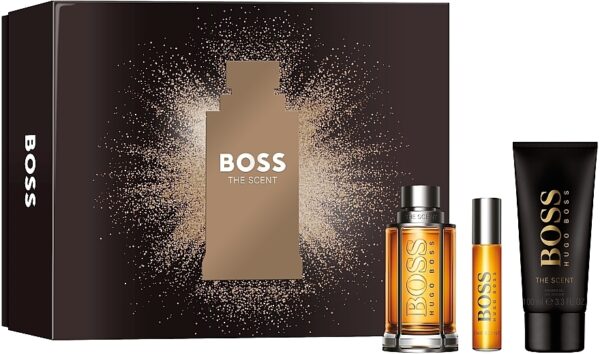 Hugo Boss The Scent Giftset Edt Spray 100ml/Edt Mini Spray 10ml/Shower Gel 100ml set x 210 ml - PARR-DV-040-54