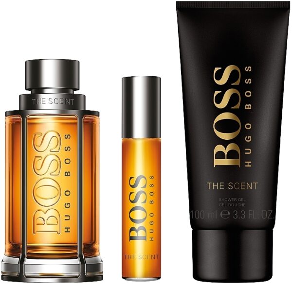 Hugo Boss The Scent Giftset Edt Spray 100ml/Edt Mini Spray 10ml/Shower Gel 100ml set x 210 ml - PARR-DV-040-54