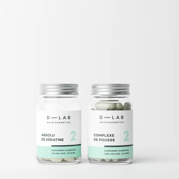 D-Lab Hair Nutrition Duo - 3 Months Keratine 84 Caps/Hair Growth Complex 168 caps set x 2 piece - PARC-D9-029-01