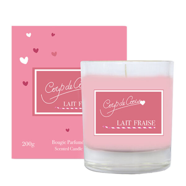 Coup De Coeur Lait Fraise Scented Candle 200 g - PARK-C5-001-B5