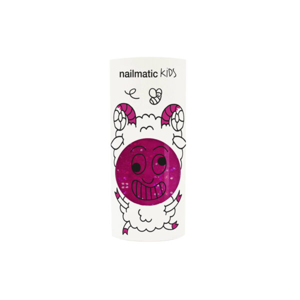 Nailmatic Kids Nail Polish Clear Raspberry Glitter 8 ml - PARC-NH-017-11