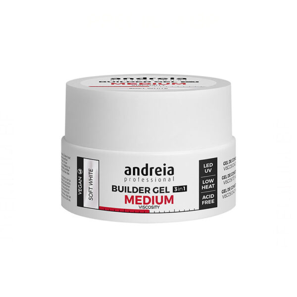 Τζελ νυχιών Medium Viscosity Andreia Λευκό (22 g) - S4257032