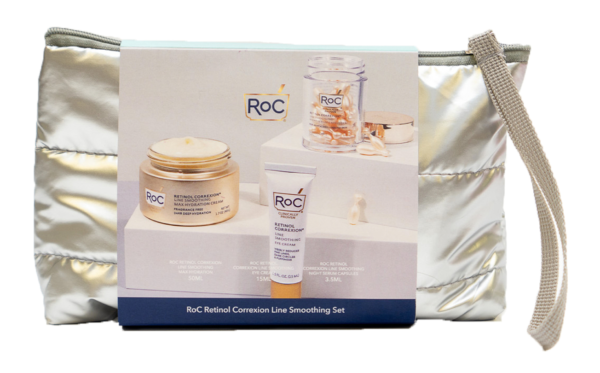 Roc Retinol Correxion Line Set Retinol Correxion Line smoothing Night Serum Capsules - 10.5ml, Retinol Correxion Line smoothing Eye Cream 15ml, Retinol Correxion Line Smoothing Max Hydration Cream 50ml set x 75.5 ml - PARB-09-647-00