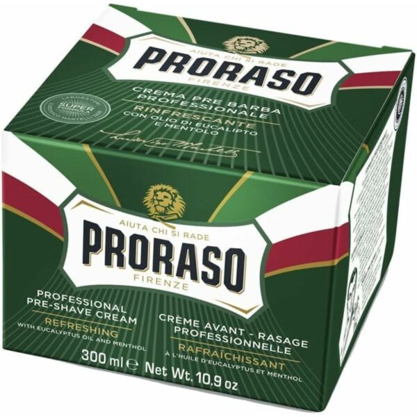 PRORASO PROFESSIONAL eucalyptus-menthol pre-shave cream 300 ml - NVA5006052