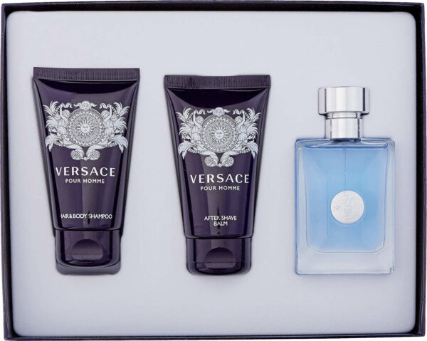 Versace Pour Homme Giftset Edt Spray 50ml/Aftershave Balm 50ml/Shampoo 50ml set x 150 ml - PARP-ZX-040-14