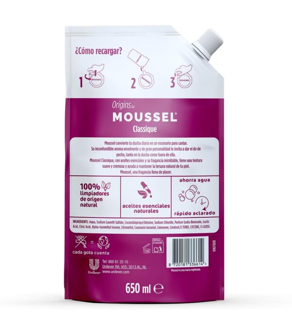 MOUSSEL MOUSSEL CLASSIQUE original shower gel recharge 650 ml - NVA1336614