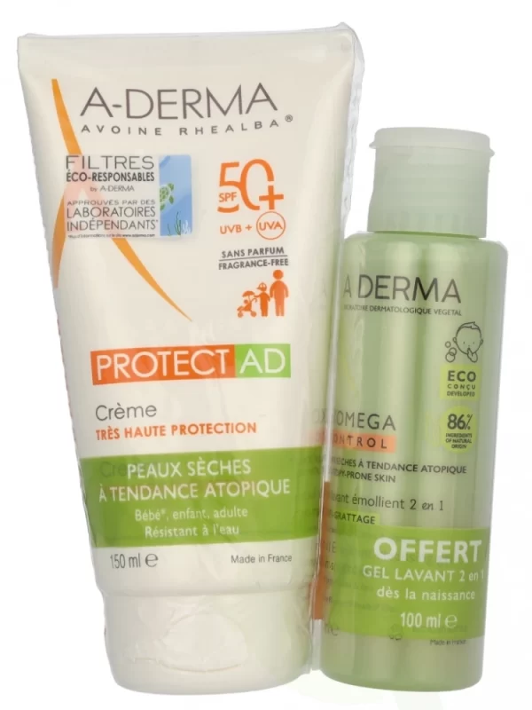 A-Derma Protect AD Cream SPF50+ Set Cream 100ml/Gel 150ml set x 250 ml - PARC-A7-066-01