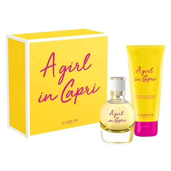 Lanvin A Girl In Capri Giftset Edt Spray 50ml/Body Lotion 100ml set x 150 ml - PARO-EV-040-B6